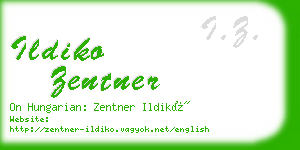 ildiko zentner business card